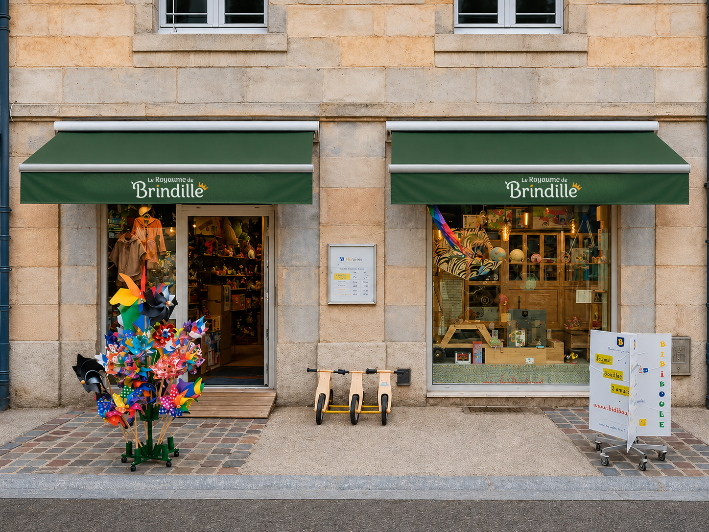 La boutique Le Royaume de Brindille et sa vitrine à Besançon