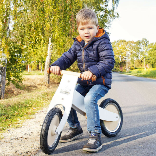 Draisienne bois vélo sans pédale blanc