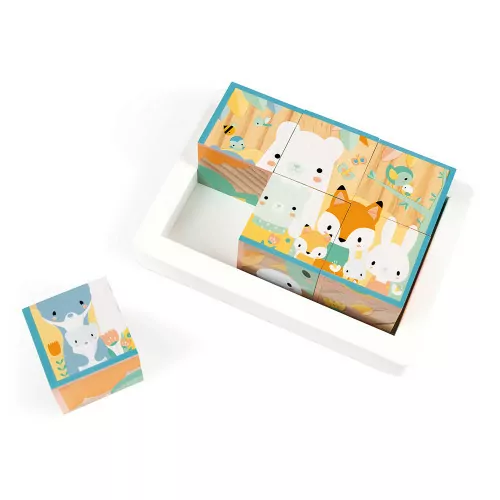 Puzzle de 6 cubes en bois