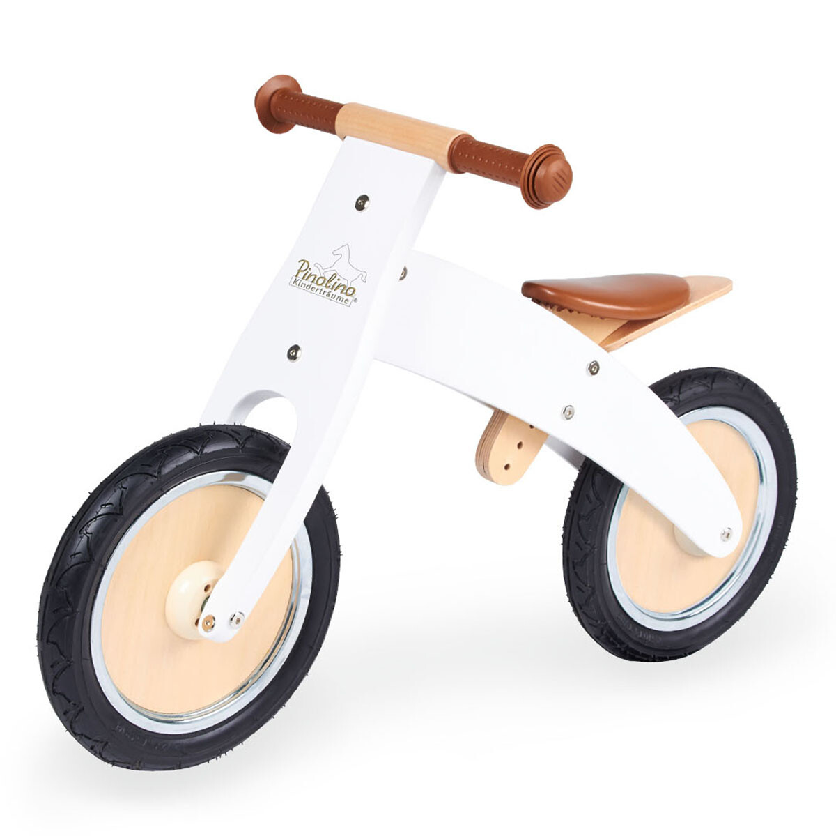 Draisienne bois vélo sans pédale blanc